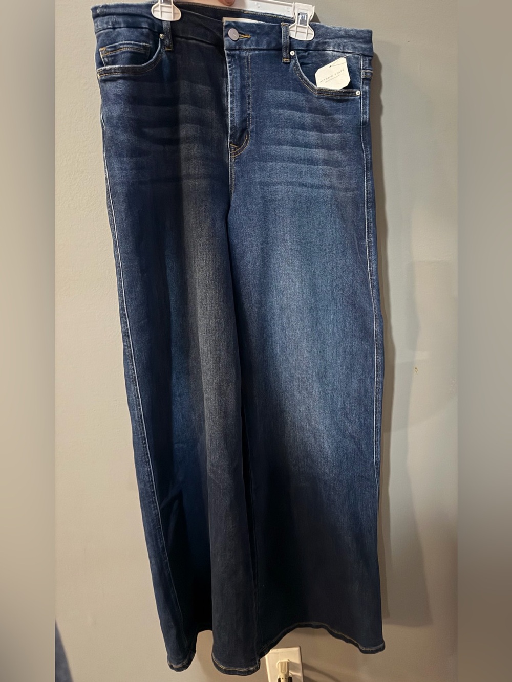 Altar'd State Straight-Leg Jeans in Dark Blue Denim